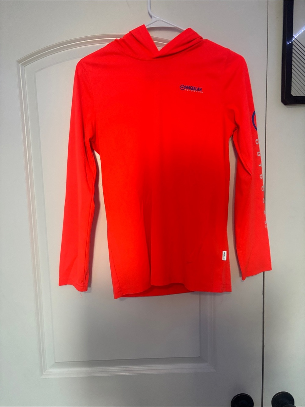 Magellan Outdoors Kids Hooded Long-Sleeve Sun Shirt - Neon Coral/Red
